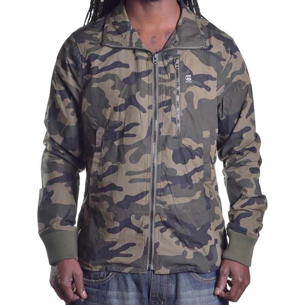 G-STAR RAW Men's Recroft Camouflage Full Zip Jacket Size Medium